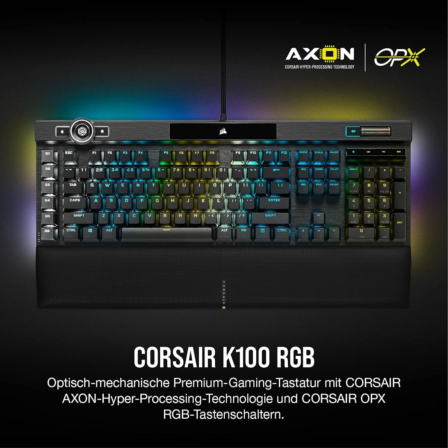 Thumbnail 1 de CORSAIR K100 RGB Gaming‑Tastatur mit OPX‑Schaltern