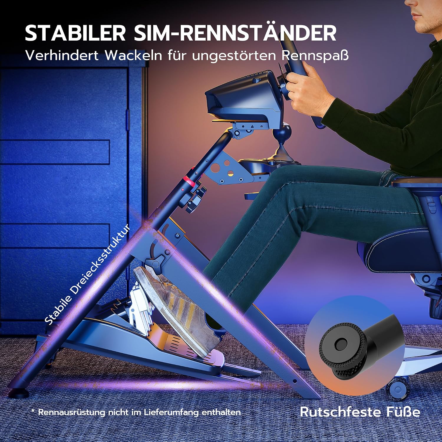 Thumbnail 3 de ARES WING Lenkradständer – stabiler, klappbarer Racing-SIM-Cockpit-Ständer, kompatibel mit Fanatec, Thrustmaster, Logitech, Moza & mehr