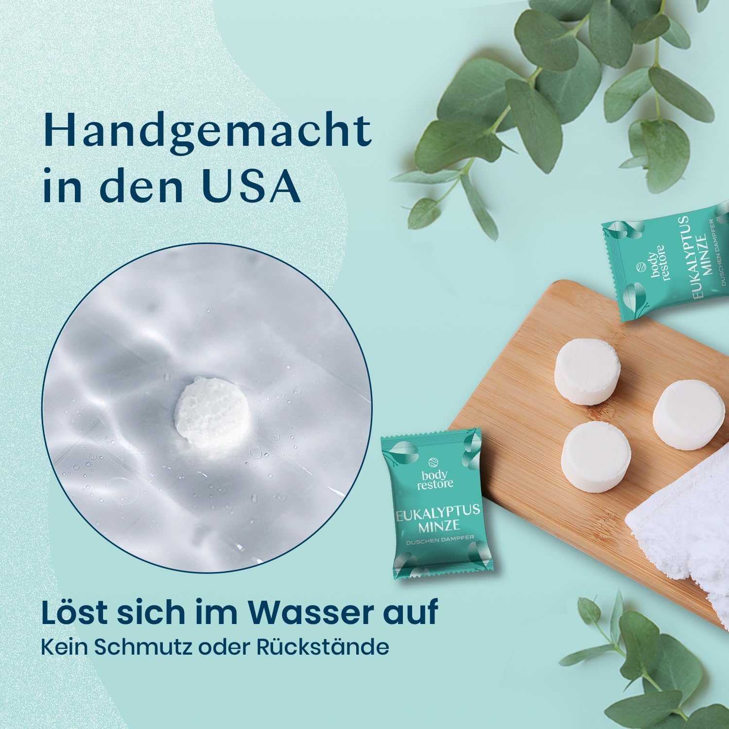 Thumbnail 4 de Body Restore Duschdampfer Aromatherapie 15er Pack (Eukalyptus) – Spa-Geschenk für Zuhause