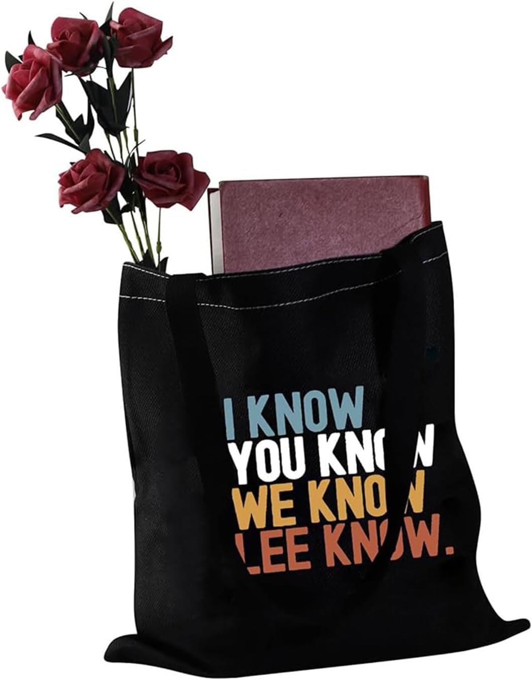 Detalle 2 de PXTIDY Inspired Tote Bag I Know You Know Lee Know SKZ Cartoon Character Tote Bag