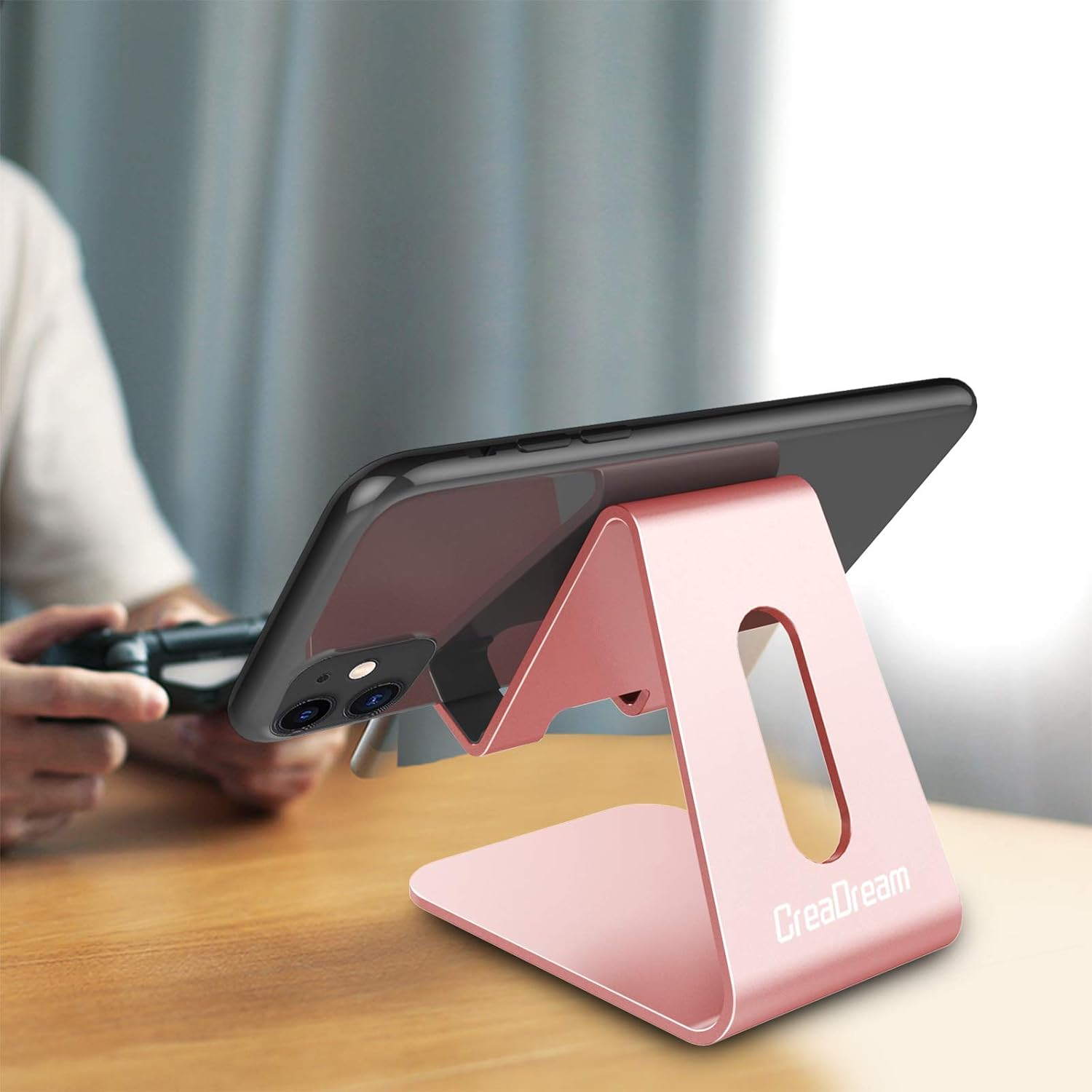 Detalle 2 de CreaDream Aluminum Desktop Phone Stand — Rose Gold