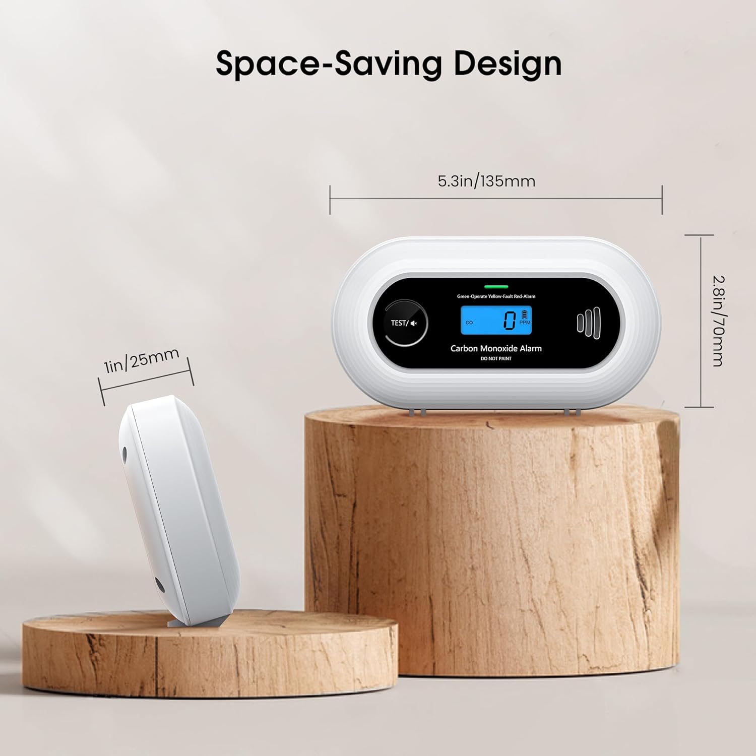 Thumbnail 5 de KARUOTOP Carbon Monoxide Detector 2 Pack with 10-Year Battery, Digital LCD Display & EN 50291 Standard