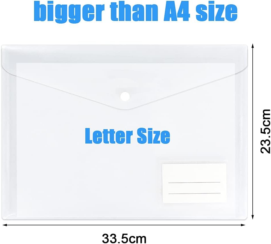 Detalle 2 de Clear Plastic Wallets 10 Pack A4