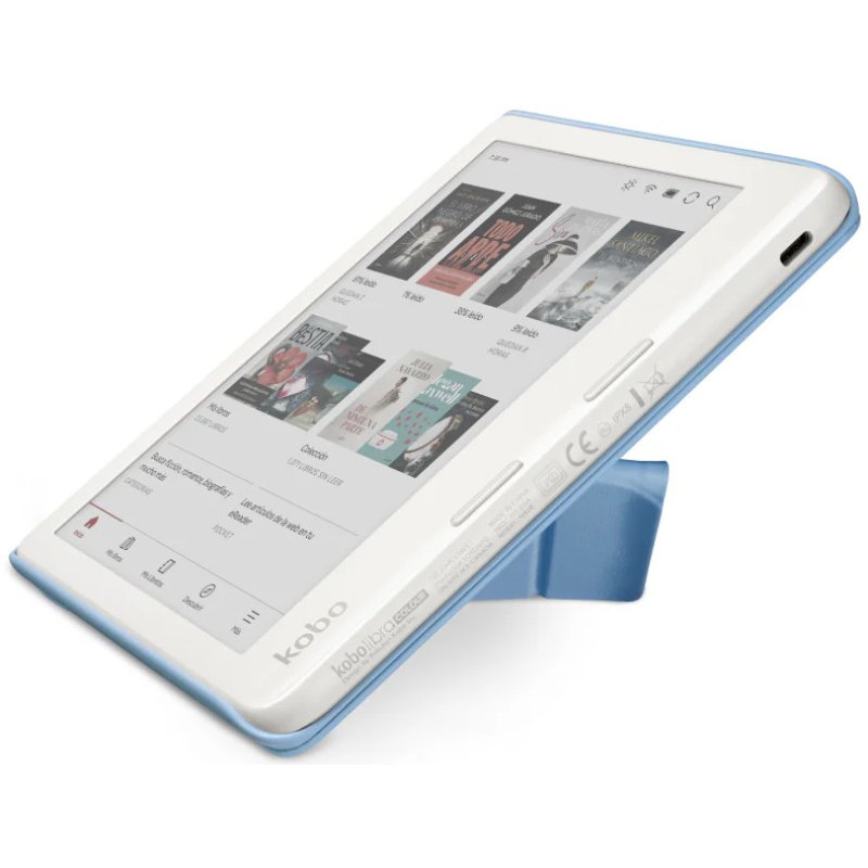 Detalle 2 de Kobo SleepCover Funda de Libro con Soporte 7" Azul para Kobo Libra Colour
