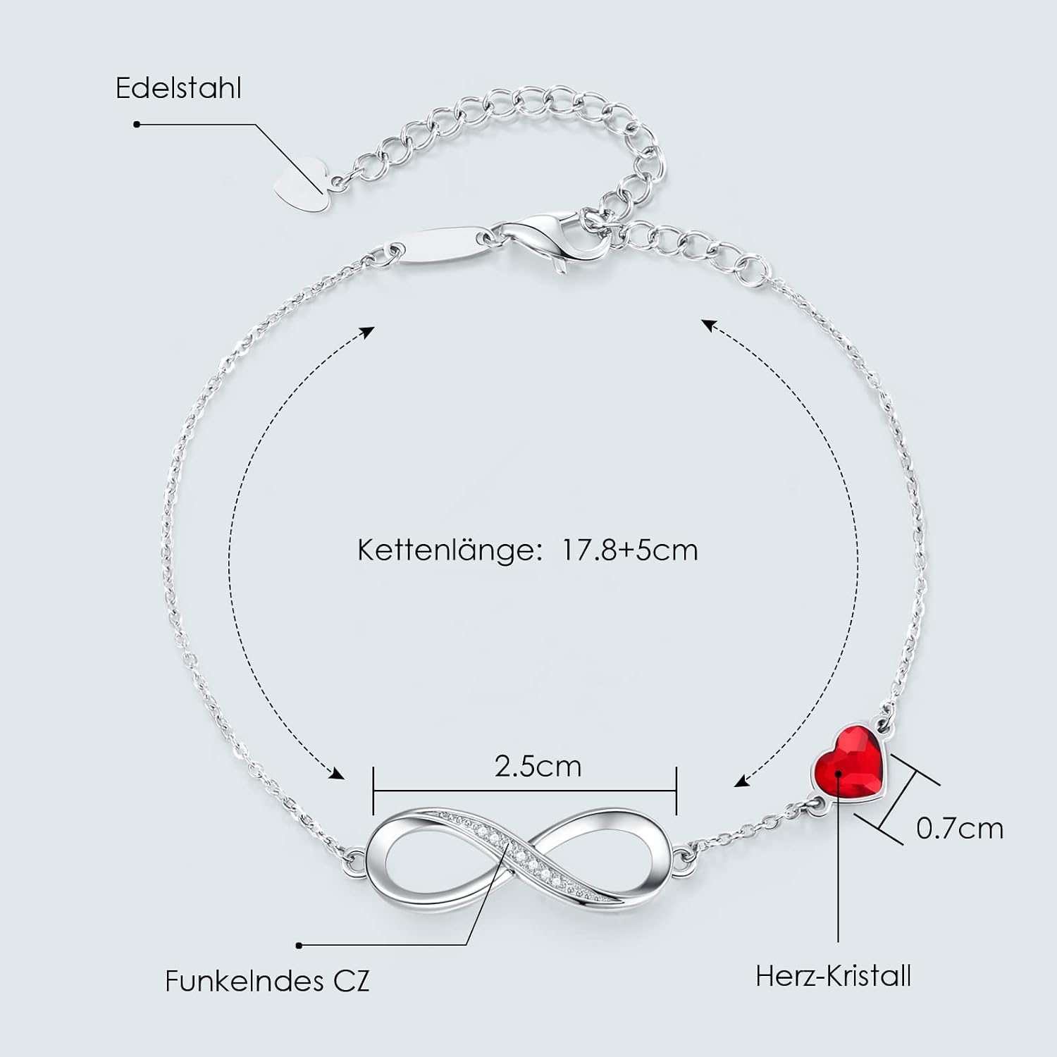 Detalle de LOUISA SECRET bracciale infinito 7