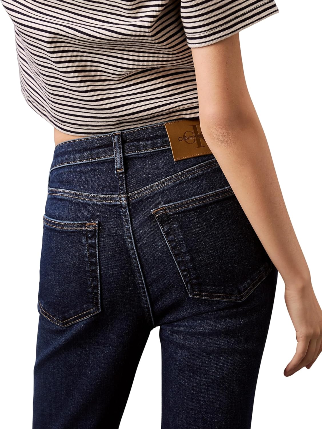 Detalle de Calvin Klein Women's Mid Rise Skinny Blue Orbit Jeans