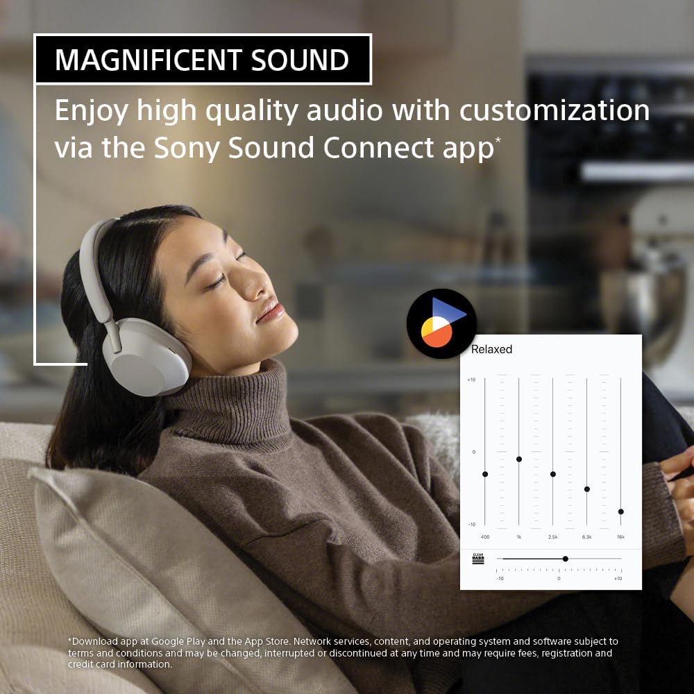 Thumbnail 3 de Sony WH-1000XM5 Premium Noise Cancelling Headphones with Auto NC Optimizer, Alexa Voice Control, 30-Hour Battery (Silver)