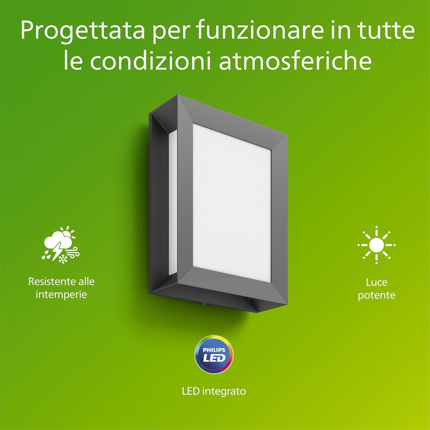 Thumbnail 1 de Philips Karp applique LED da esterno IP44 in alluminio grigio antracite, 5,5 W e luce bianca calda 2.700 K