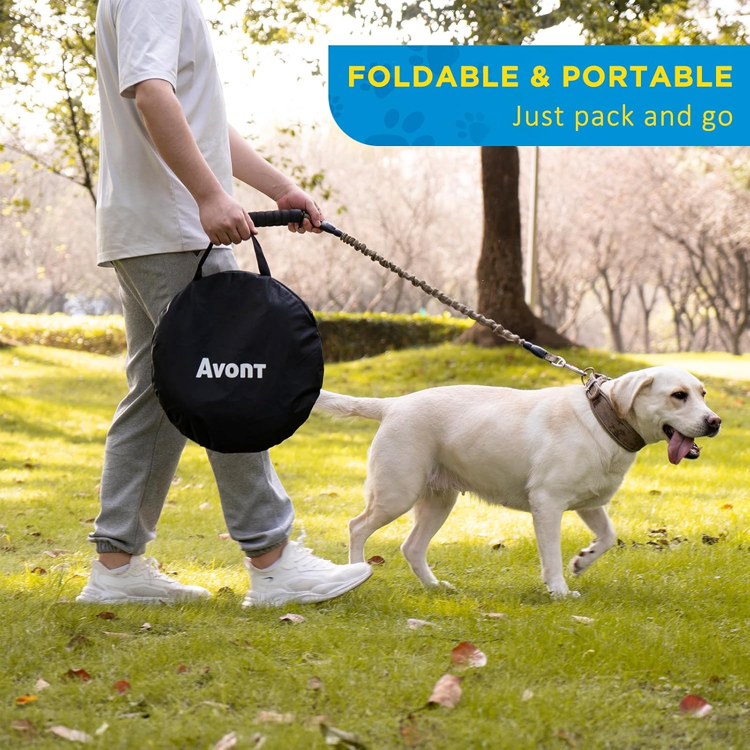 Thumbnail 6 de Avont Portable Pet Playpen (M/Blue): Foldable, Indoor/Outdoor, Water-Resistant for Small Animals