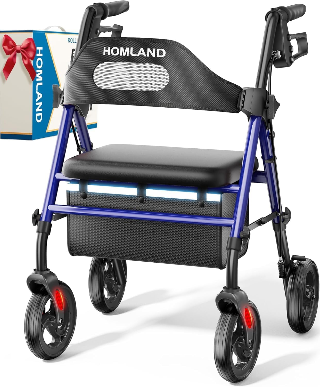 HOMLAND rollator walker 350 lb capacity