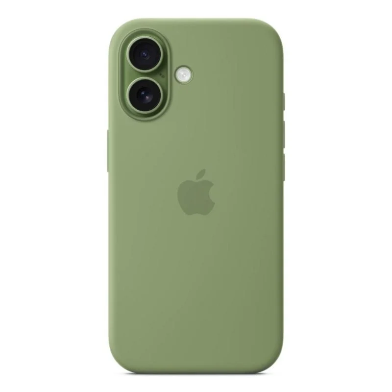 Detalle de Funda de Silicona MagSafe Light Moss para iPhone 17 (6.3”) de Apple