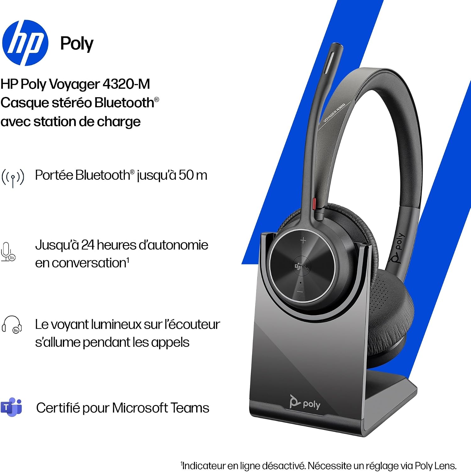 Thumbnail 1 de Poly Voyager 4320 UC micro-casque binaural Bluetooth