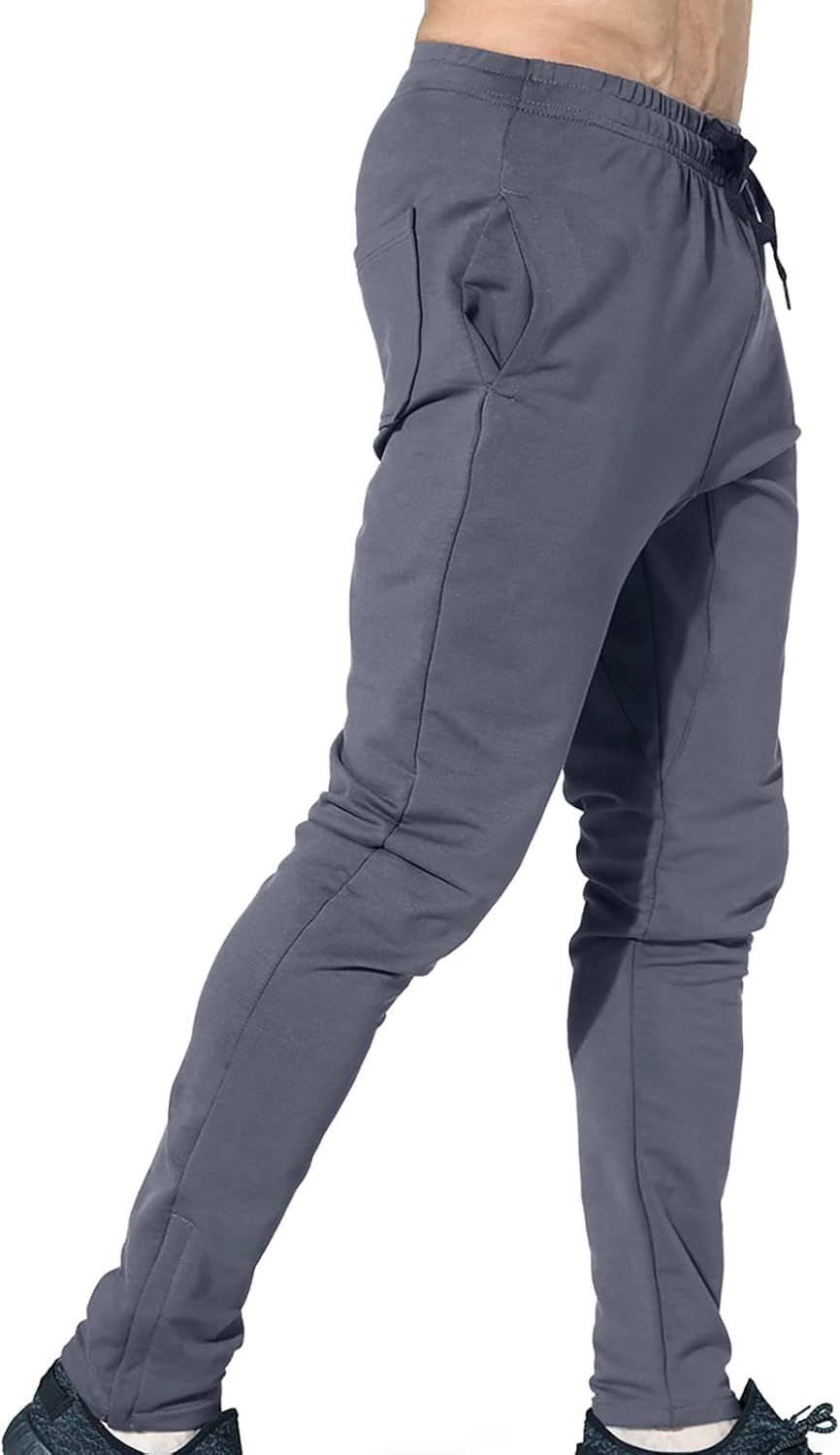 Thumbnail 2 de BROKIG Mens Zip Gym Joggers: Slim Fit Running Tracksuit Bottoms