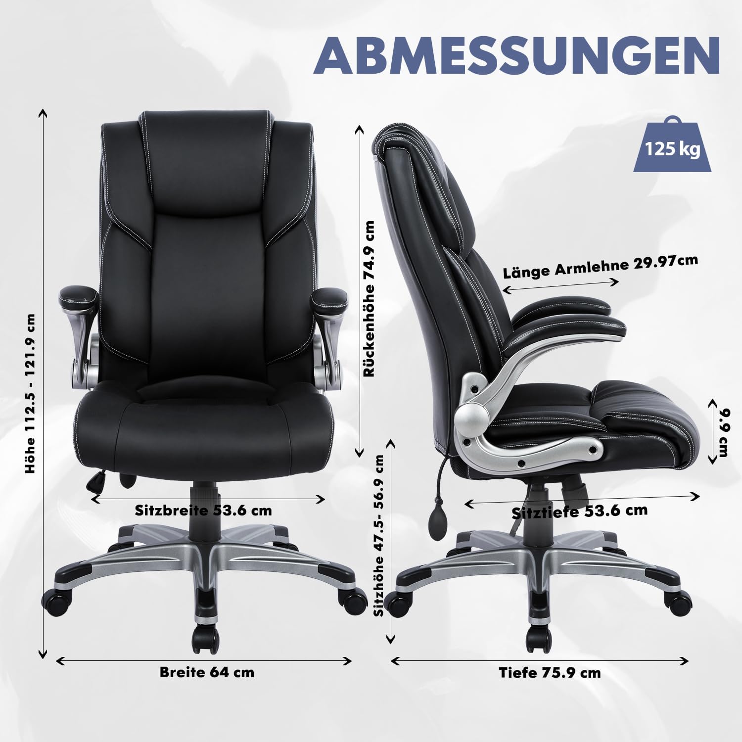 Detalle 2 de COLAMY Bürostuhl Ergonomisch Chefsessel