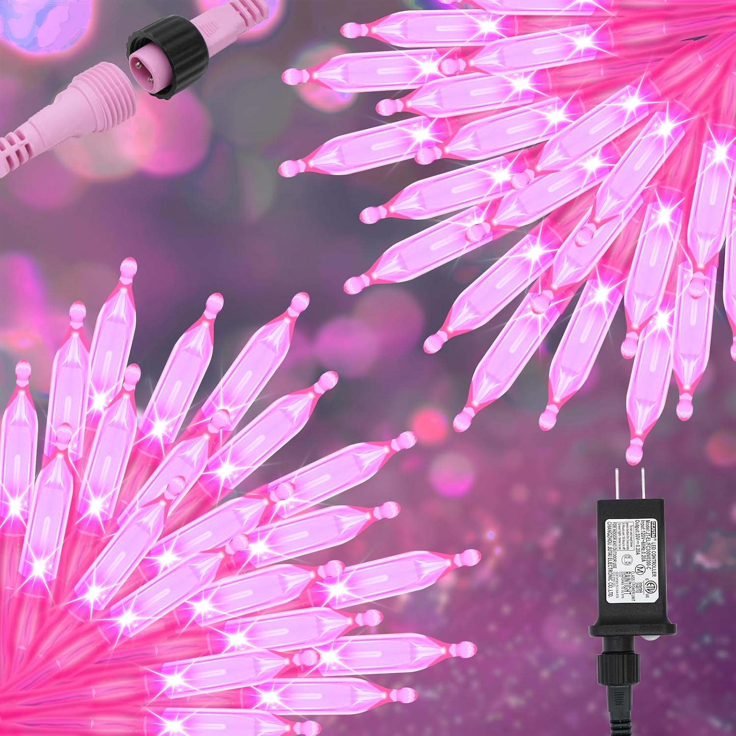 Detalle de ILLUMINEW Pink String Lights, 150 Count