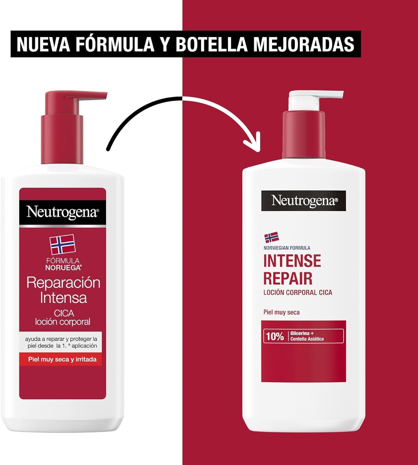 Thumbnail 6 de Neutrogena Fórmula Noruega Loción CICA 2x750 ml 🌿 Hidratación intensa