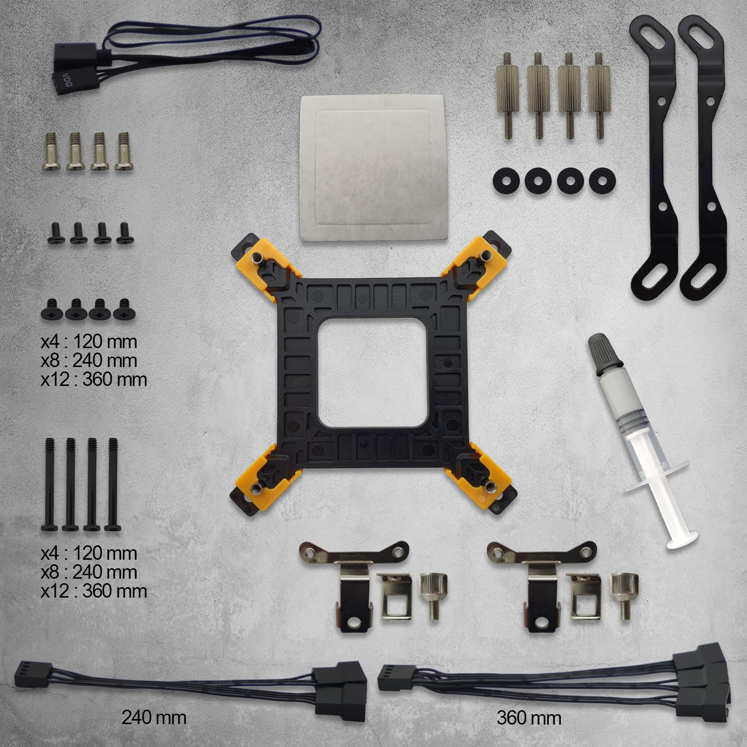 Thumbnail 6 de EMPIRE GAMING Guardian P-W120 AIO-Wasserkühlung (1x120 mm) für Intel LGA 1700/1200/115X/1366/2066/2011 und AMD AM5/AM4 – ARGB 3-Pin 5V, schwarz