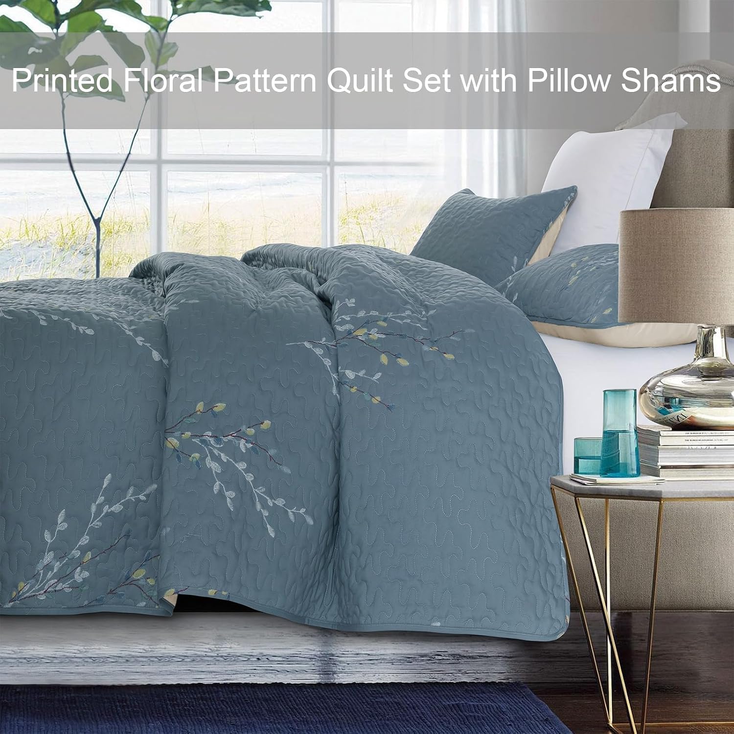 Detalle de Floral Quilt, California King