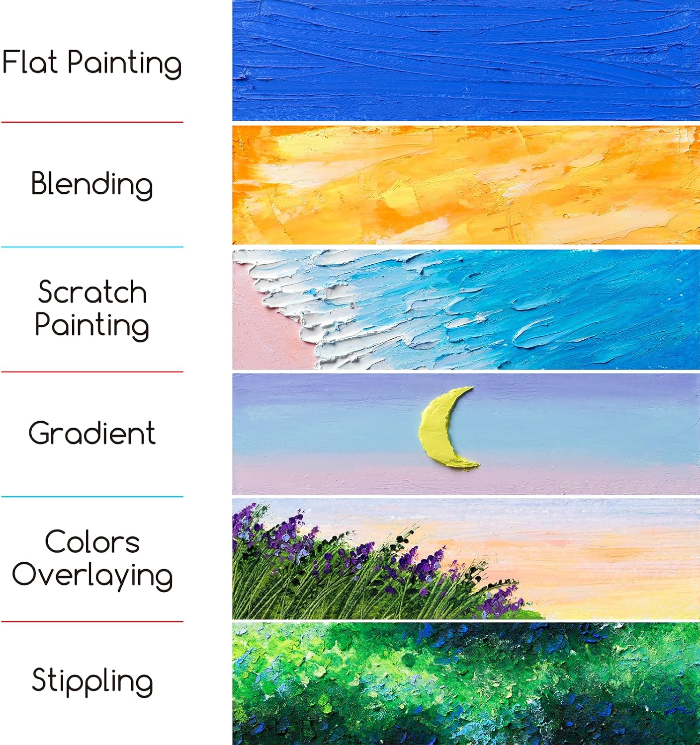 Detalle 2 de MEEDEN Soft Oil Pastels Set (72 Vibrant Colours) for Artists & Beginners
