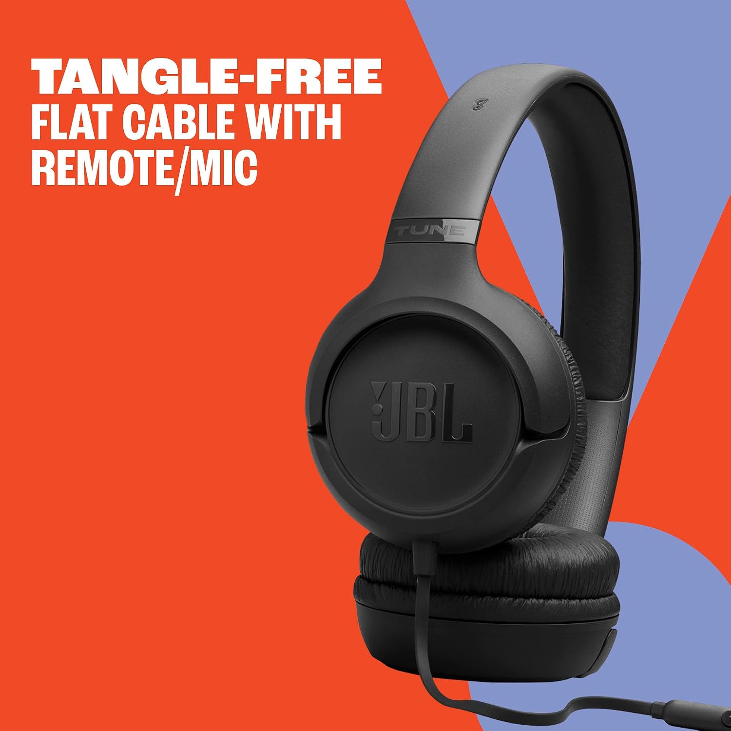 Detalle de JBL Tune 530 JBLT530WHTAM Wired On-Ear Headphones, Pure Bass, White