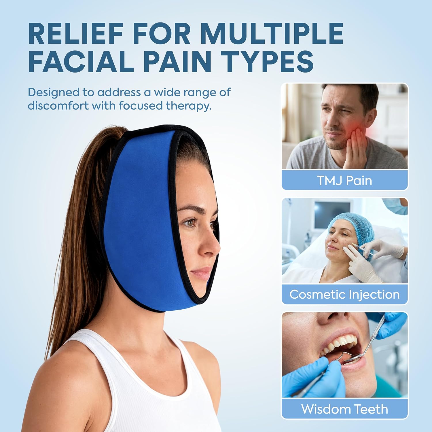 Thumbnail 1 de All Sett Health Facial Ice Pack Wrap, 4 Gel Packs