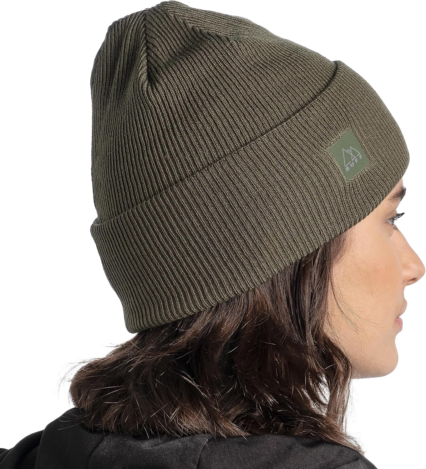 Detalle 2 de BUFF CrossKnit Beanie – dzianinowa czapka unisex z otworem na kucyk