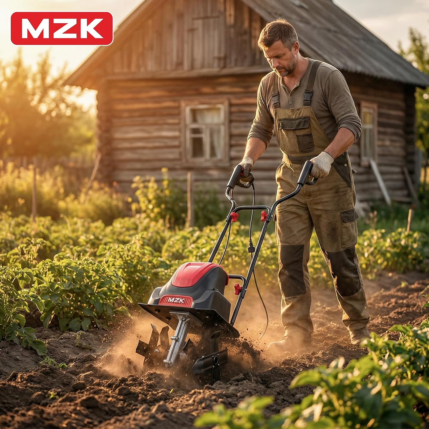Thumbnail 4 de MZK Elektrische Gartenfräse Bodenkultivator – 30 cm Breite, 1050 W, 20 cm Arbeitstiefe