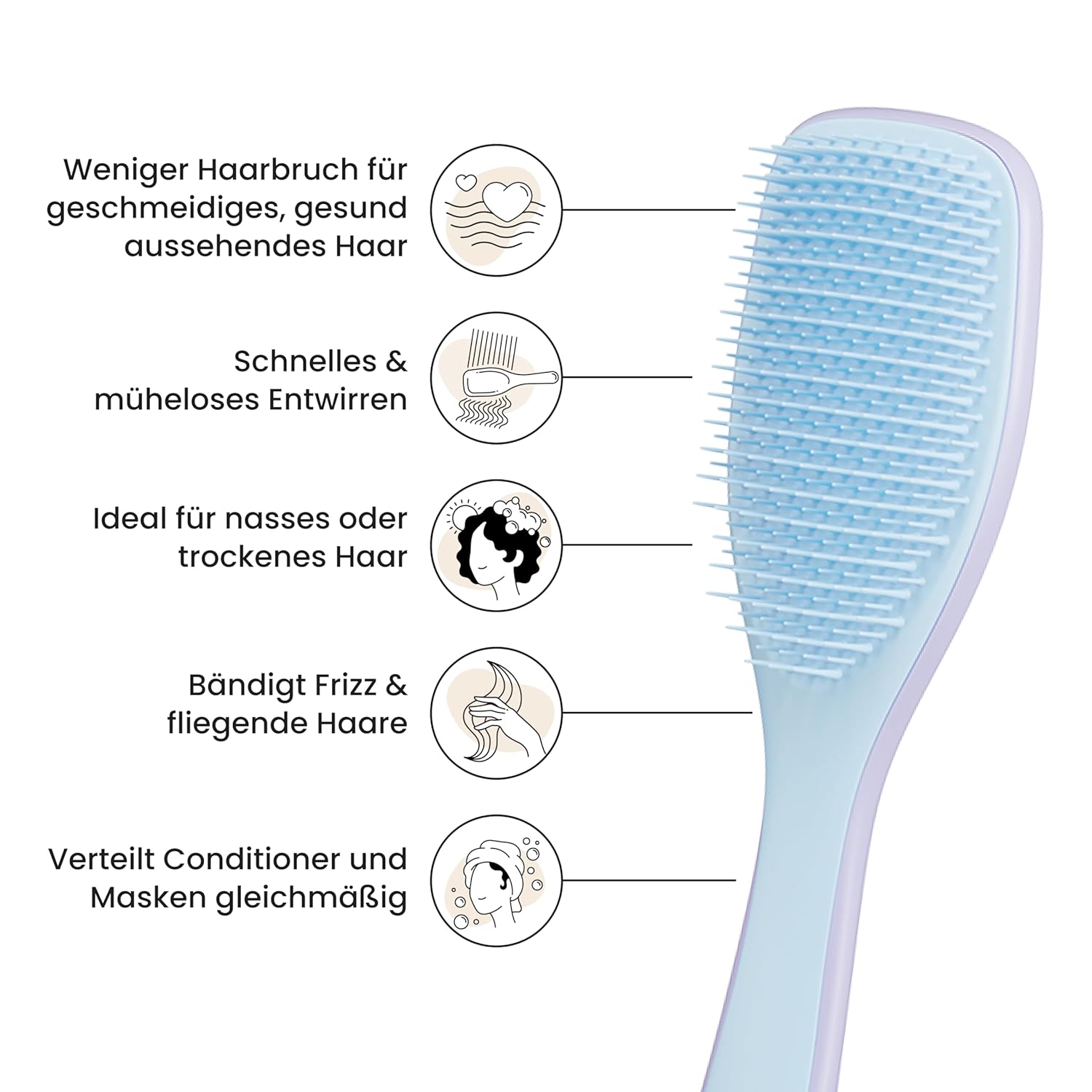 Thumbnail 5 de Tangle Teezer Ultimate Detangler Haarbürste – Für nasses & trockenes Haar (Lila Wolke Blau)