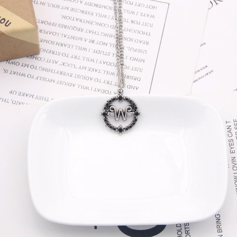 Thumbnail 2 de MayDee Wednesday Cosplay-Zubehör: Addams-Halskette mit W-Symbol-Anhänger (Unisex)
