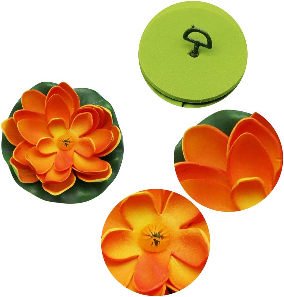 Detalle 2 de Doafoce PEAK-EU 5 pcs Artificial Foam Lotus for Garden Ponds, Aquariums & Fountains