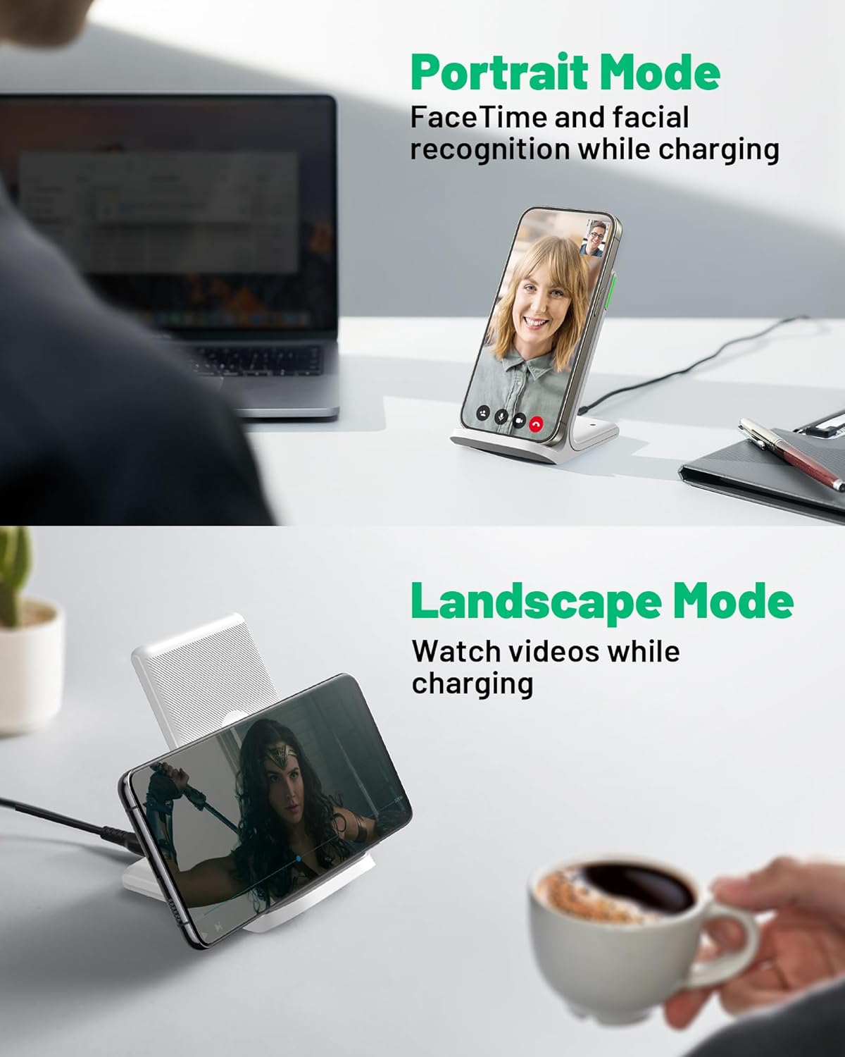 Thumbnail 5 de INIU Wireless Charger (weiß, 15 W) – induktive Ladestation für iPhone, Samsung & mehr