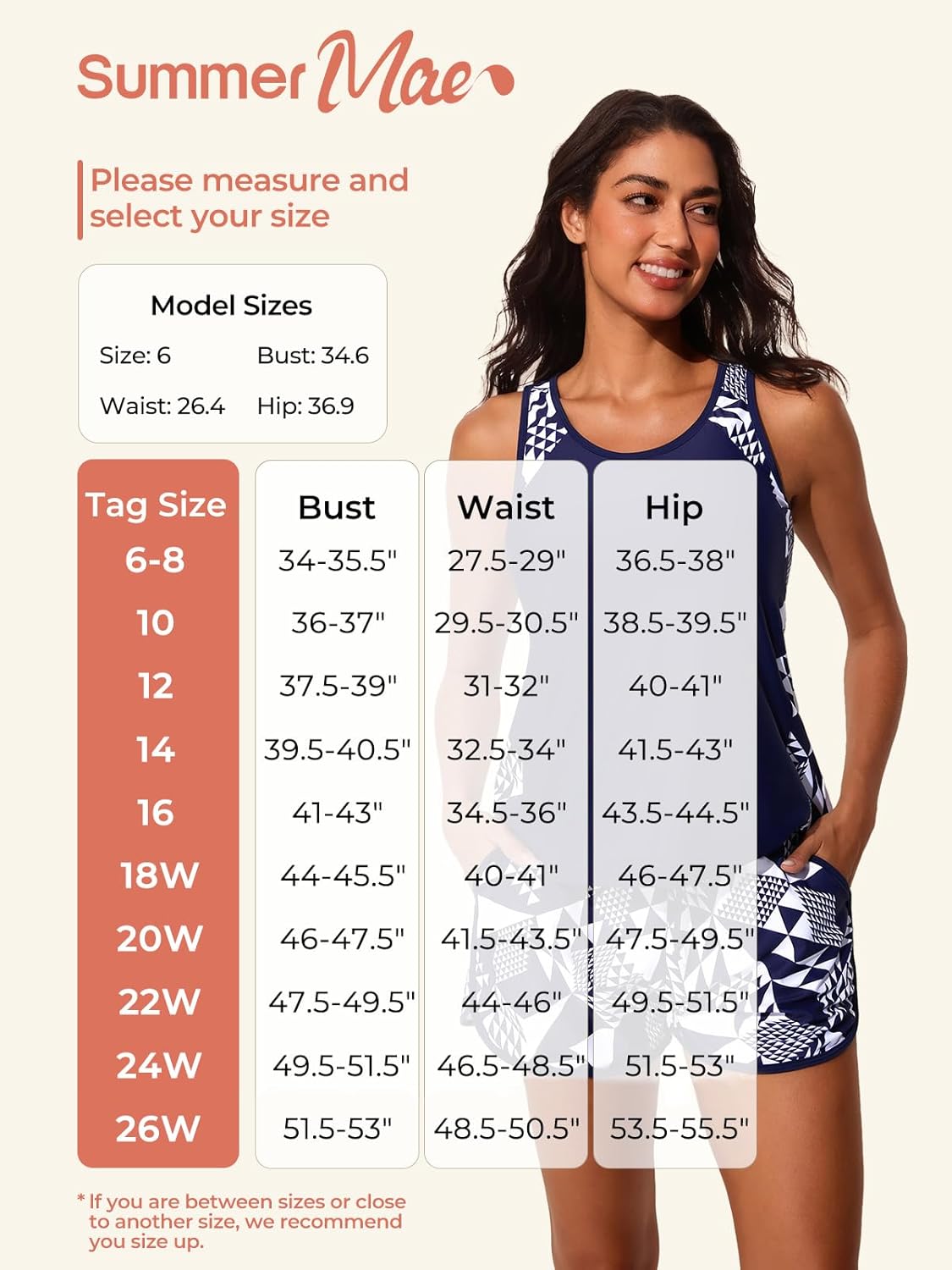 Thumbnail 6 de Summer Mae Blouson Tankini Swimsuits for Women (Tummy Control) Two-Piece with Swim Shorts & Pockets