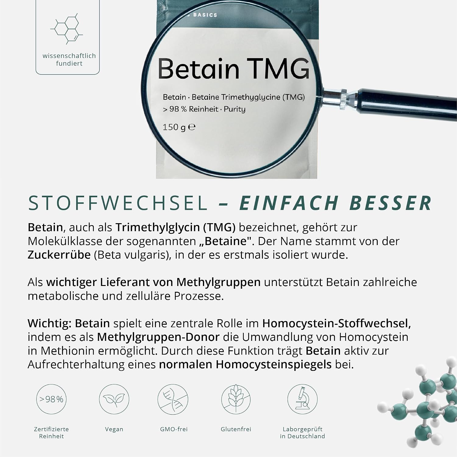 Detalle de neotes Betain TMG Pulver 150 g