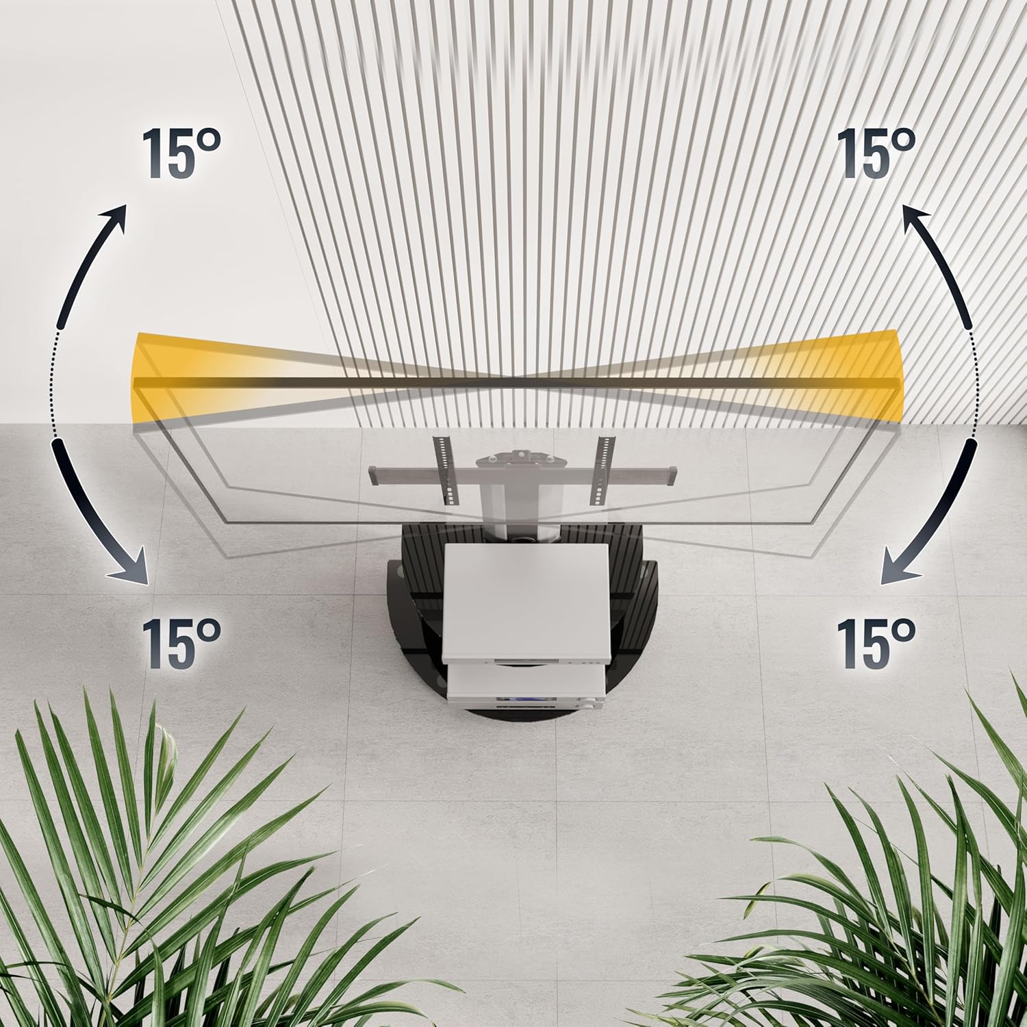 Thumbnail 2 de RICOO FS0502 supporto TV da pavimento orientabile per TV 30-65" (VESA 300x200–600x400)