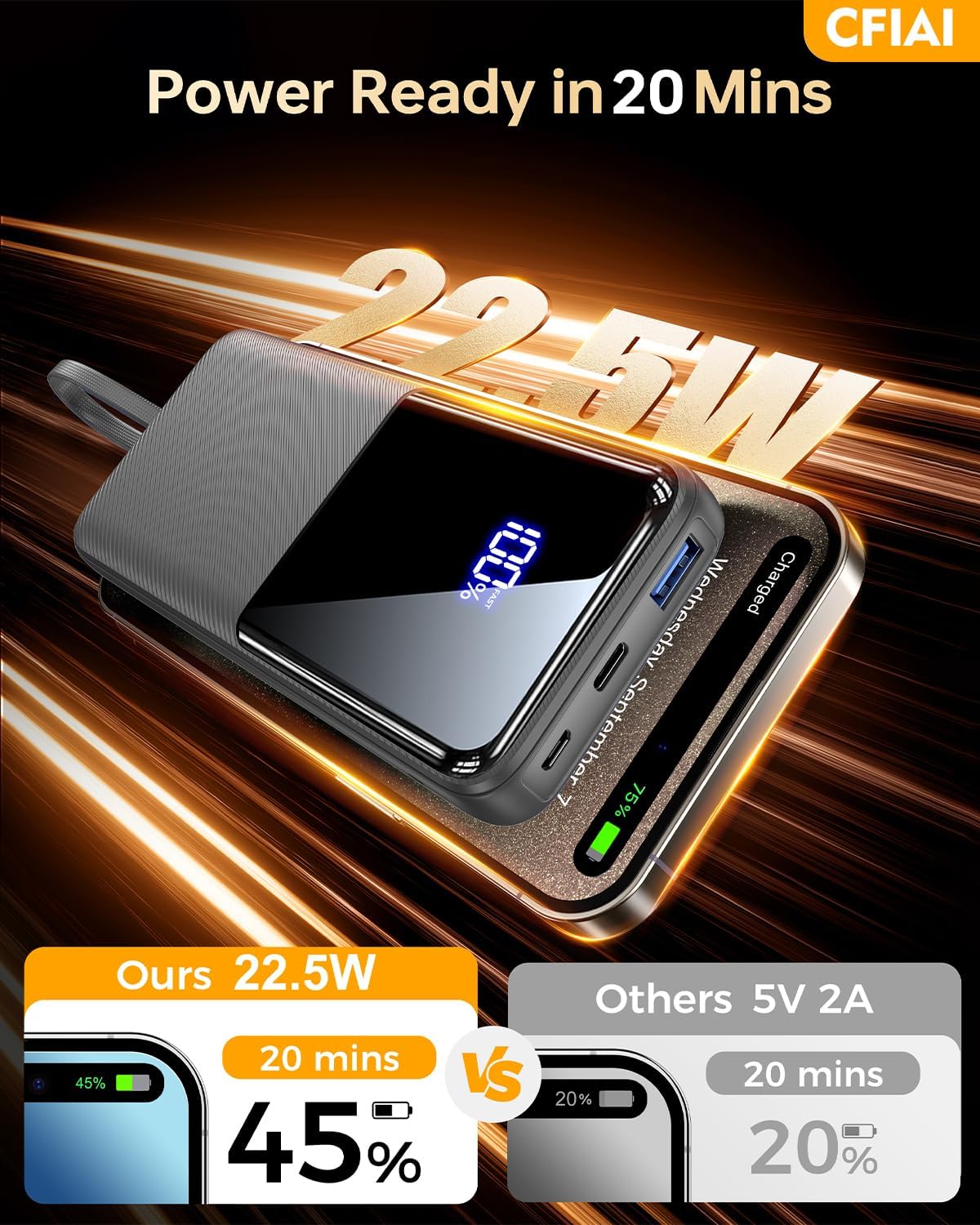 Thumbnail 2 de CFIAI PB-08 Power Bank 15000mAh