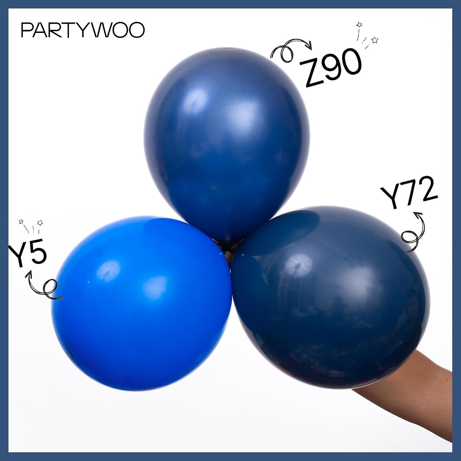 Detalle 2 de PartyWoo Navy Blue 127pcs Balloon Arch Kit ๐
