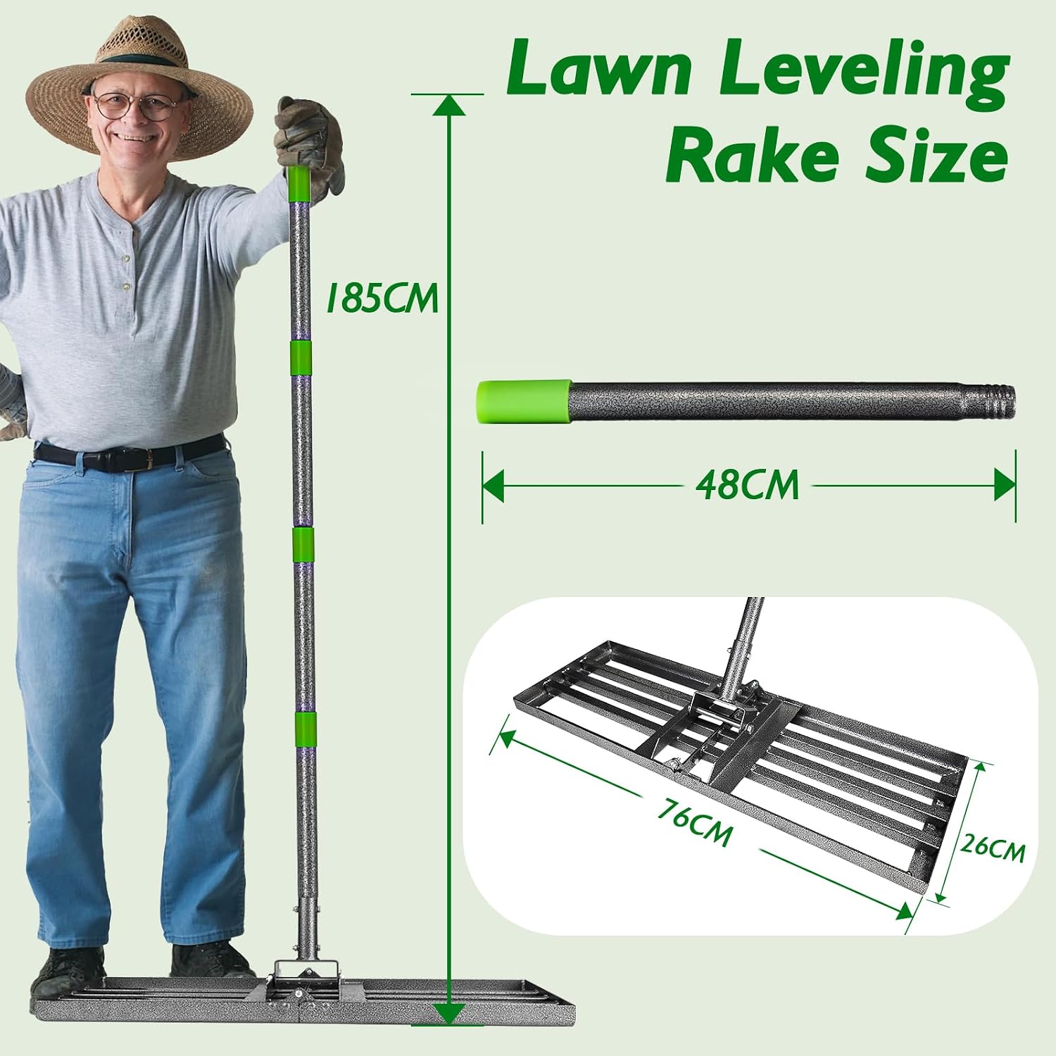 Detalle de ZHJAN Lawn Leveling Rake