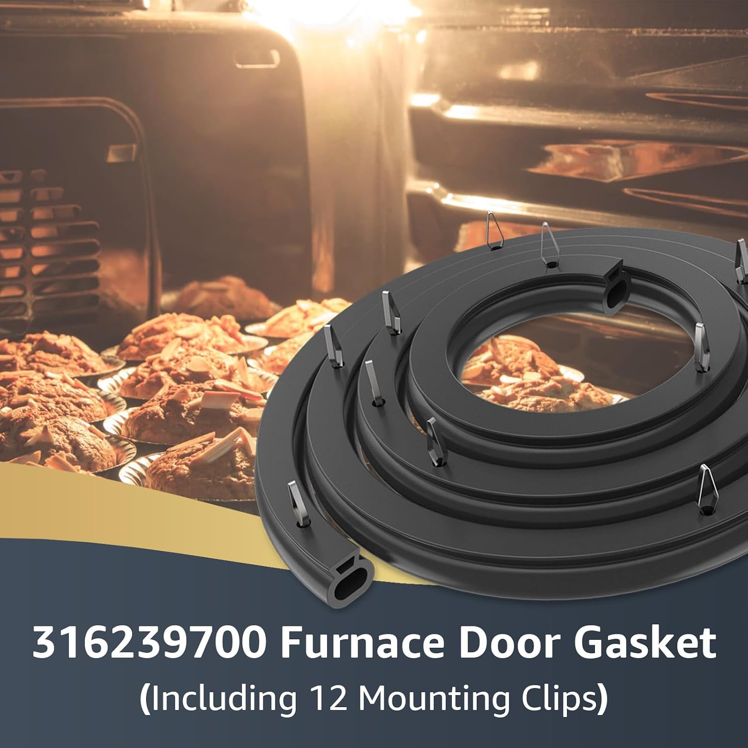 Detalle de GUSUUI Oven Door Seal Gasket 316239700