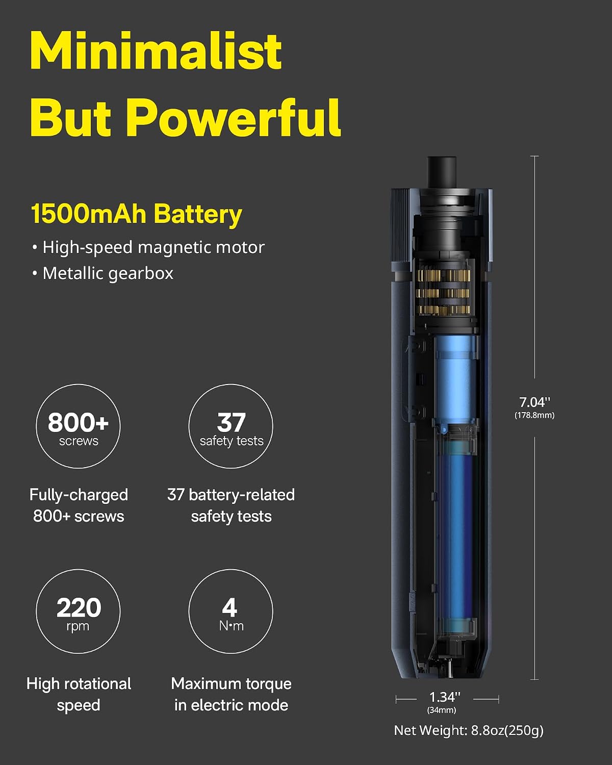 Detalle 1 de HOTO Electric Screwdriver Kit 25-piece