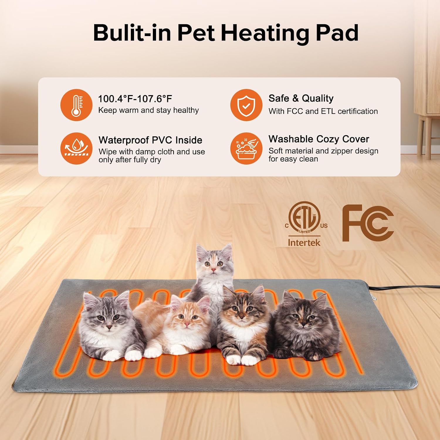 Detalle 2 de SIWA MARY TK-HPP6030T Heated Outdoor Cat House with Heating Pad