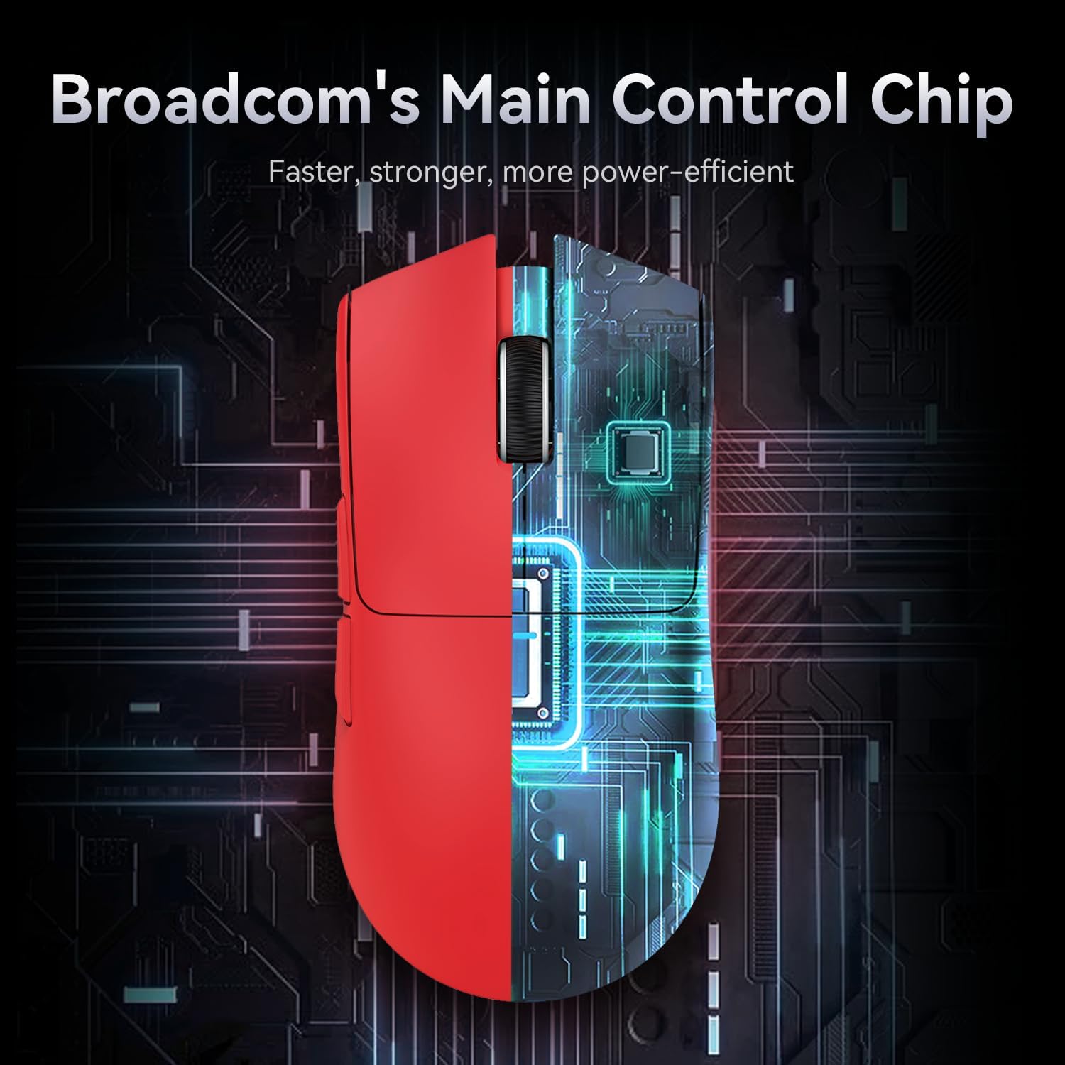 Thumbnail 5 de ATTACK SHARK X11 Gaming-Maus mit Magnet-Ladestation, PixArt PAW3311 und 3 Modi (2,4G/BT/kabelgebunden) – Red