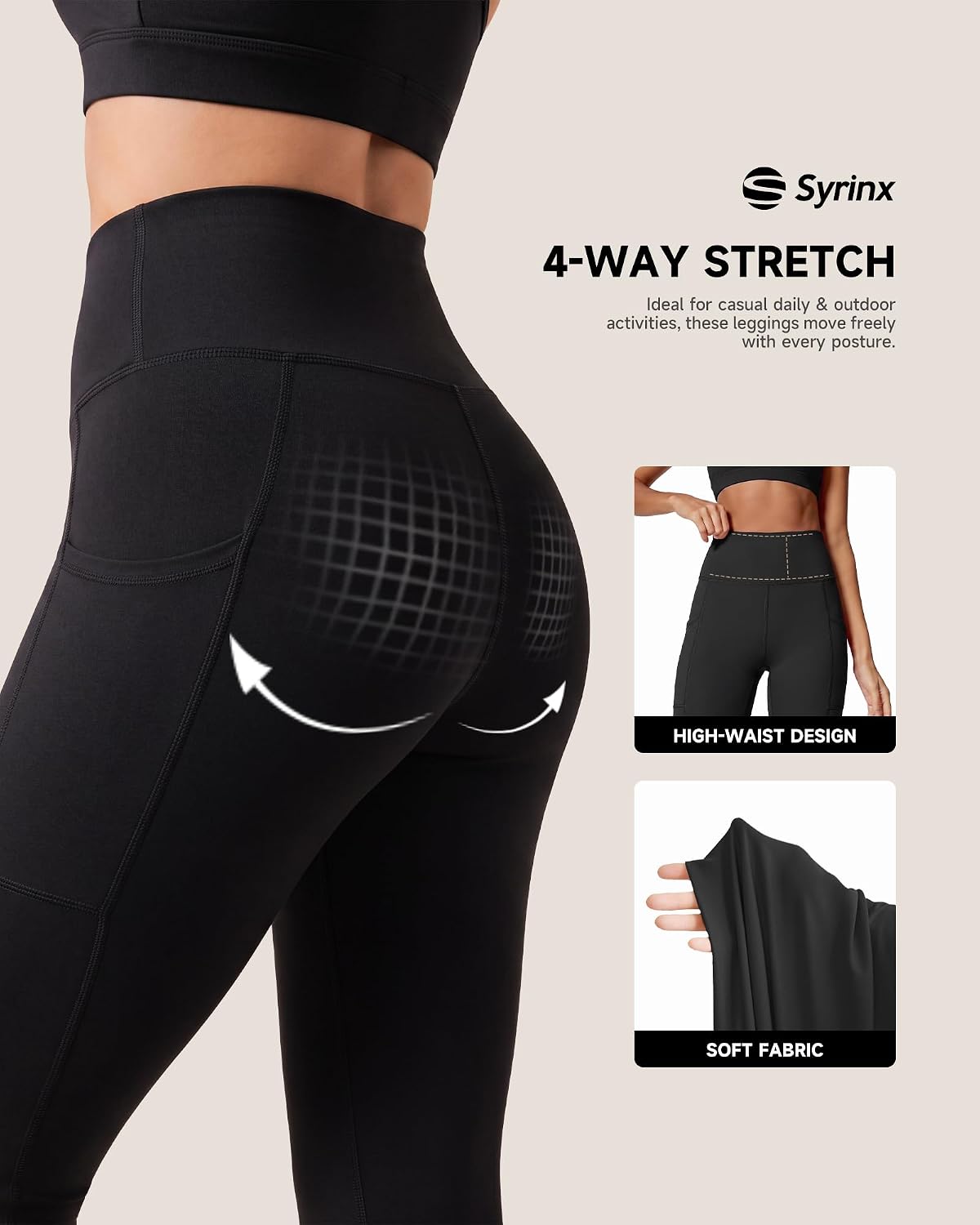 Thumbnail 4 de 3-Pack High-Waist Leggings with Pockets