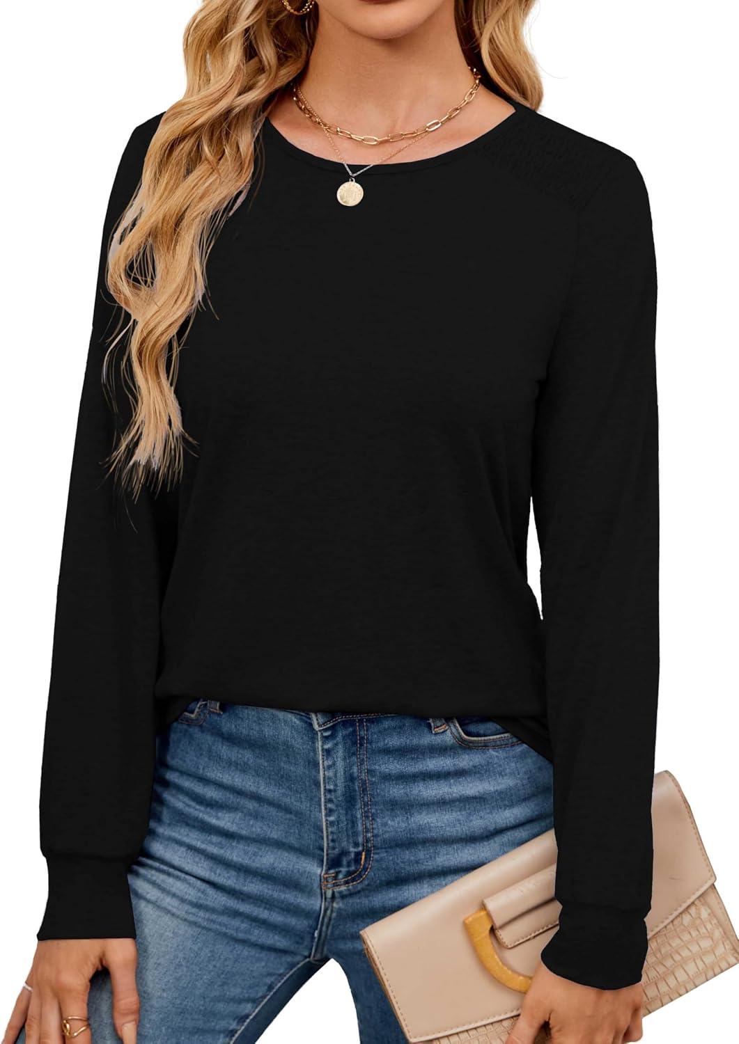 Thumbnail 6 de Neineiwu Damen T-Shirt mit V-Ausschnitt