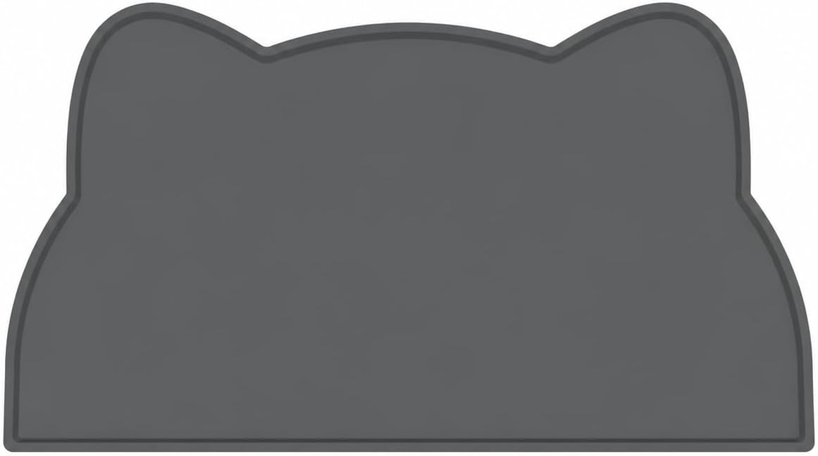 Detalle de Cat Food Mat – Silicone Non-Slip, Waterproof Feeding Mat 44x25 cm (Charcoal Grey)