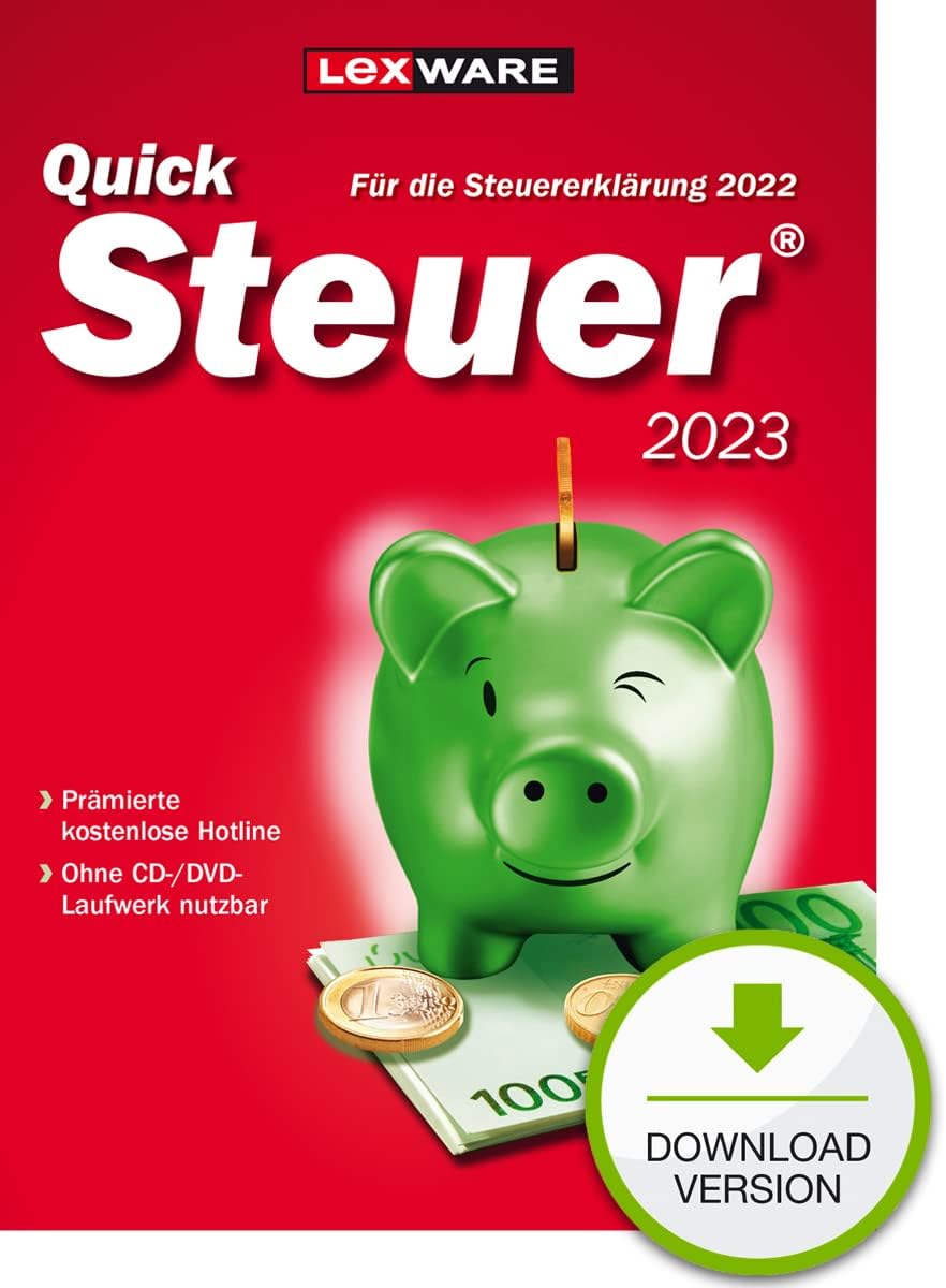 Detalle de QuickSteuer 2023 (für Steuerjahr 2022) | Private Steuererklärung – Download mit Aktivierungscode