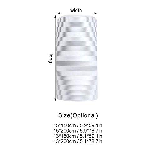 Thumbnail 7 de HERCHR Air Conditioner Exhaust Hose – PP Steel Wire Portable Universal Flexible Duct (15 cm x 1.5 m)