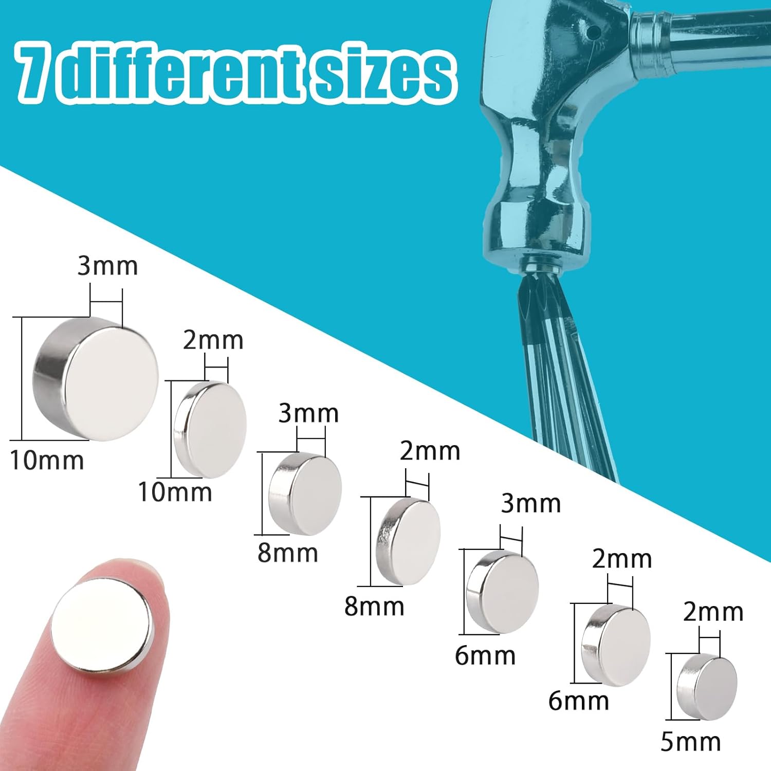 Thumbnail 2 de MIN CI 200 Strong Neodymium 5x2mm Magnets 🧲