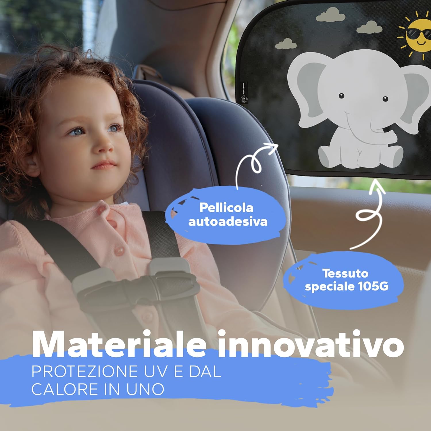 Thumbnail 4 de Parasole per auto Baby – Elefante per finestrini laterali