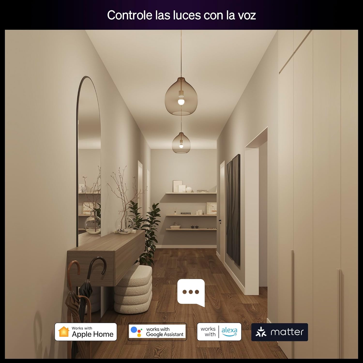 Thumbnail 4 de Philips Hue Essential - Bombilla Led Inteligente A60 Smart (4), luz blanca y colores, luminaria led E27 Base, 8 W, 2200 K-6500 K, 806 lm, regulable, compatible con Alexa, Google Assistant y Apple Home