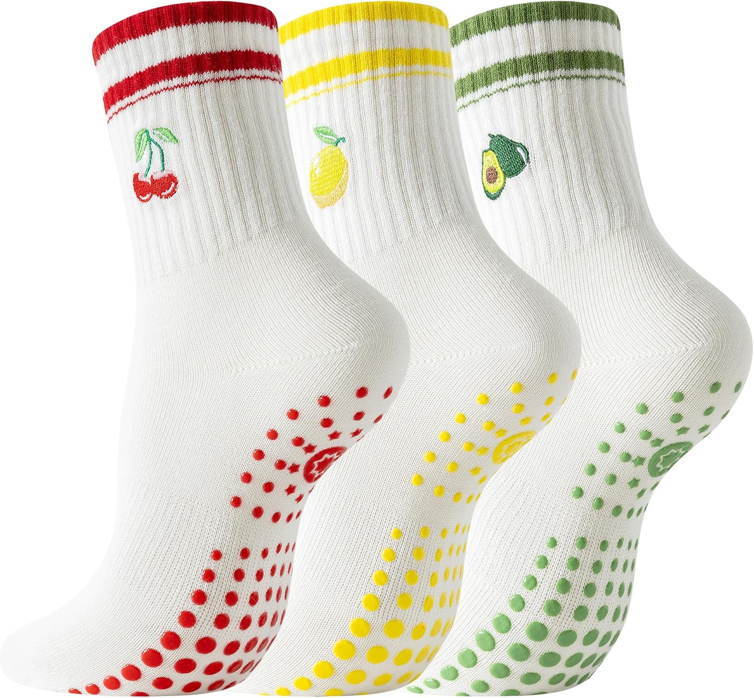 Detalle de BISOUSOX antislipsokken voor dames van katoen voor yoga en pilates